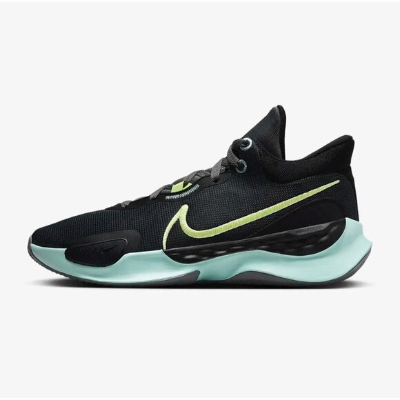 Nike Renew Elevate 3 - Size 8.5 Men Basketball Shoes Black Green DD9304-008 NEW main image 4